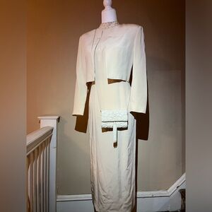 Fabulous vintage Lane Davis Bev. Hills halter dress, jacket, & purse set, size 4